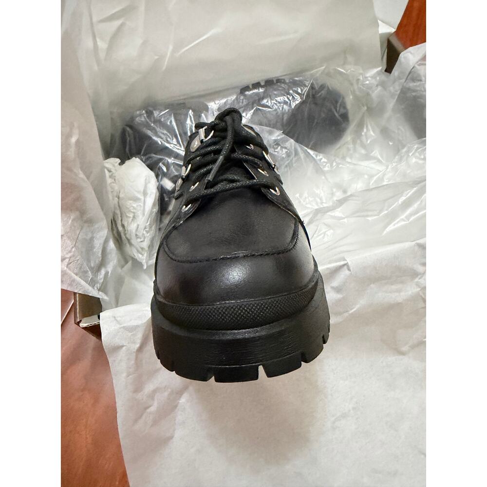 New linea Paolo Rielo black lug shoes sz 5 1/2 - Picture 3 of 5